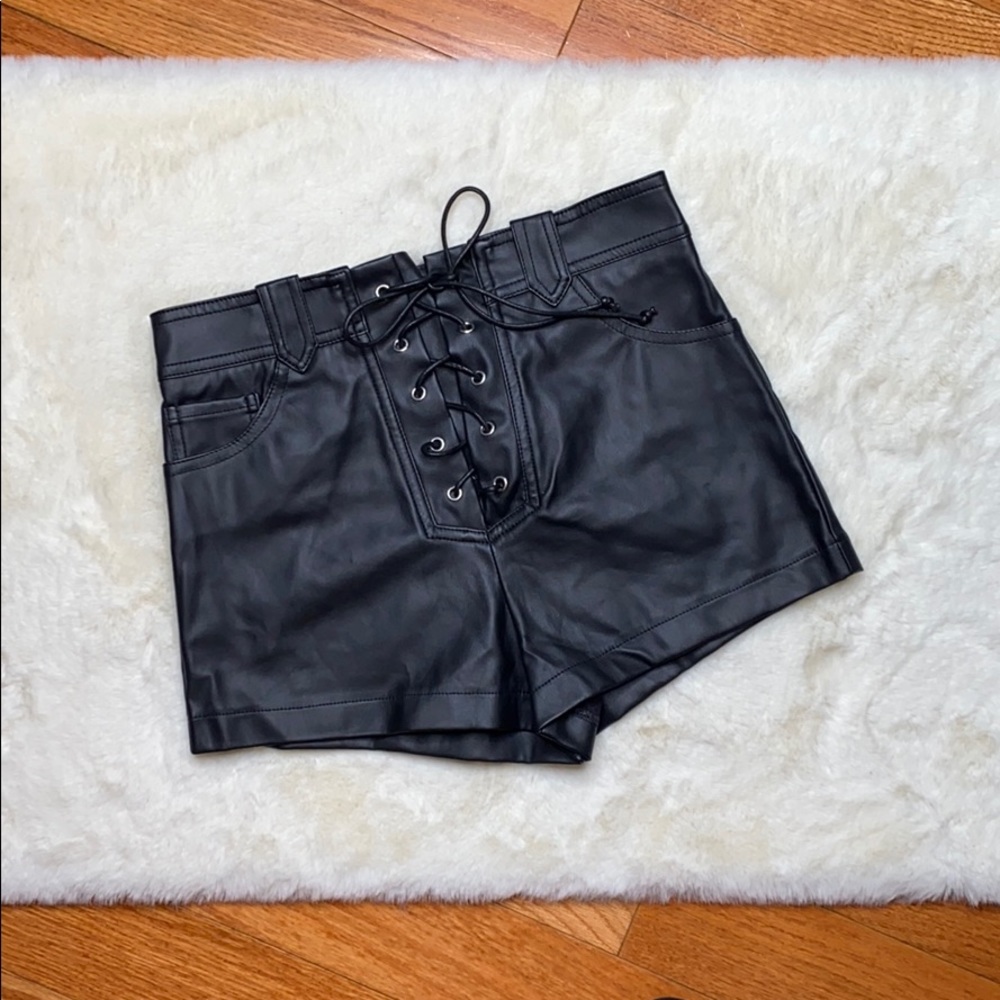 Flux Leather Shorts